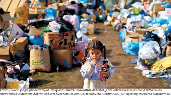 Planalto - Dia 6 de abril  - Refugiados - Na disciplina de Português do 5ºA, as alunas desenvolveram o tema proposto para esse dia - 